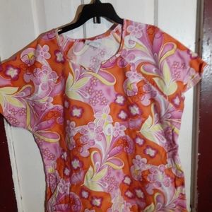Peaches scrub top